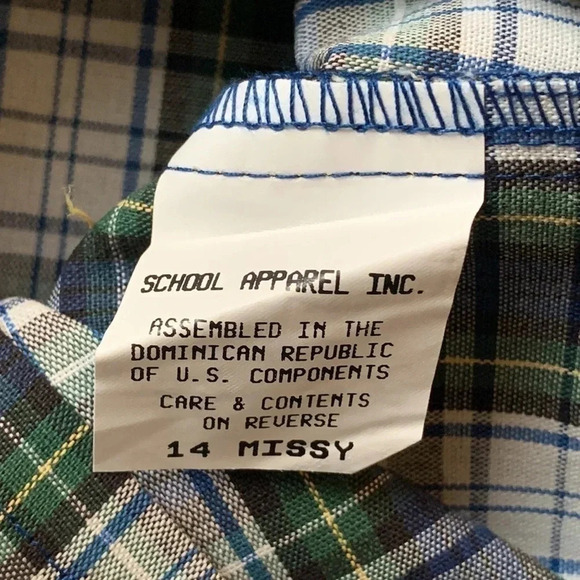 Blue Plaid School Uniform Skorts Missy 14, Missy 16 New - Picture 6 of 7